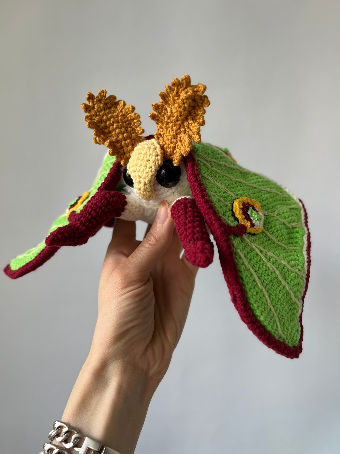 Luna Moth Crochet Pattern, Amigurumi Luna Moth