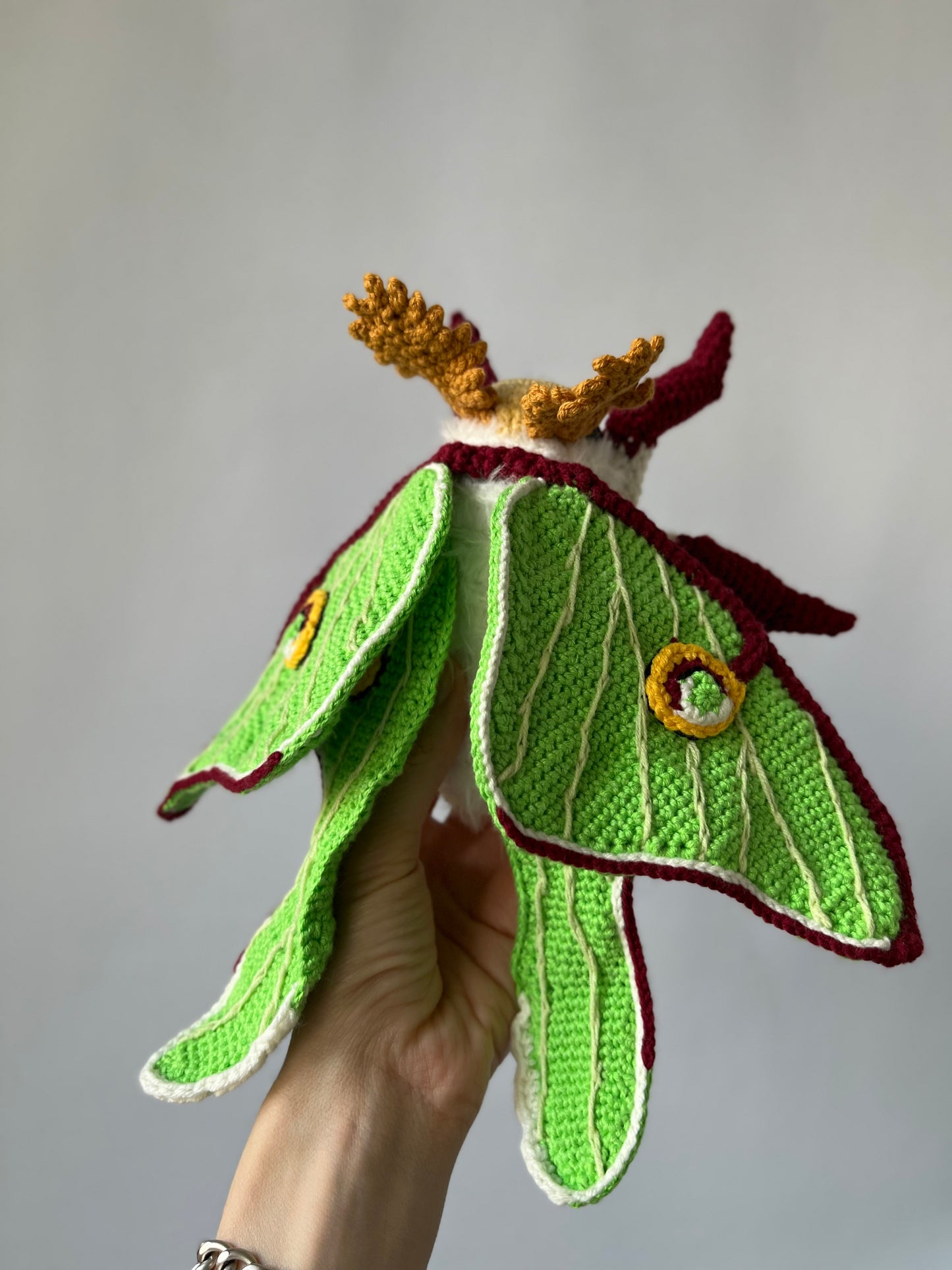Luna Moth Crochet Pattern, Amigurumi Luna Moth