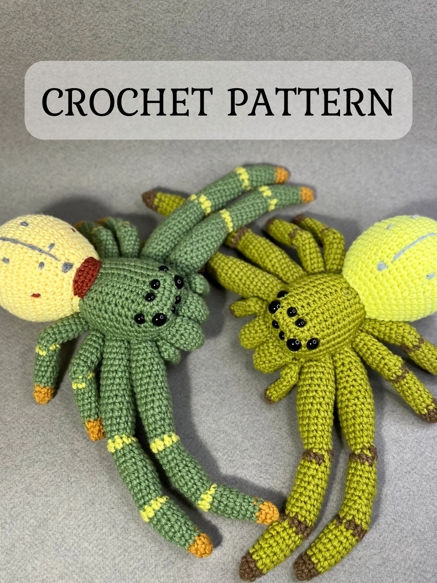 Crab Spider Crochet Pattern, PDF file in English