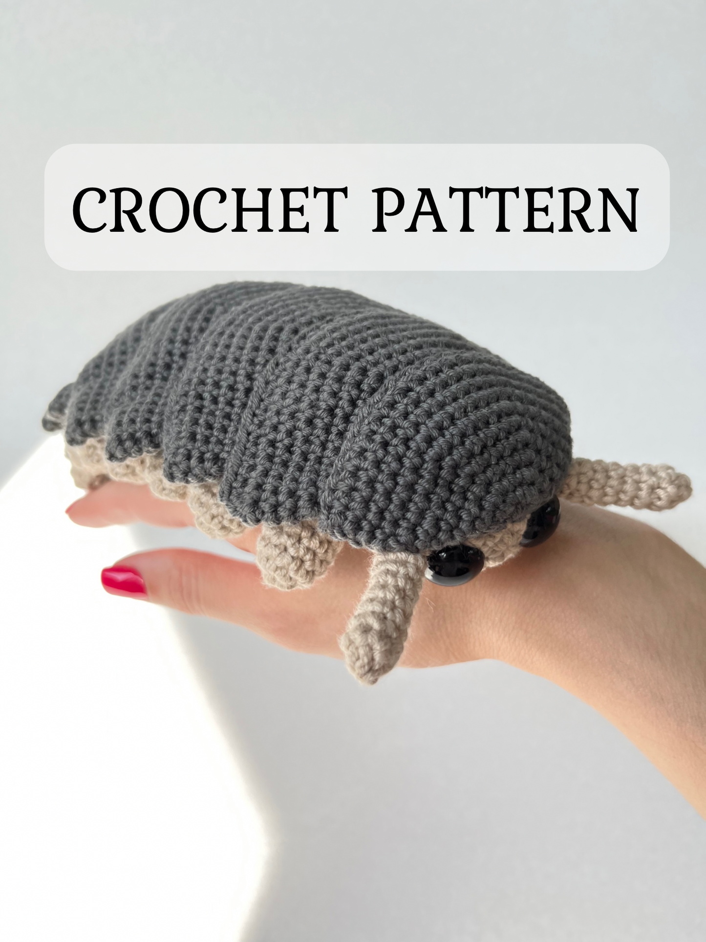 Roly Poly Pill Bug Crochet Pattern, Isopod Amigurumi, PDF File in English Language