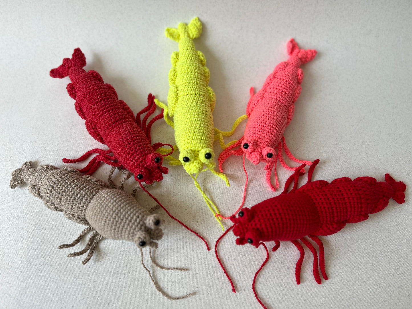 Shrimp or Prawn Crochet Pattern, Amigurumi Shrimp Tutorial