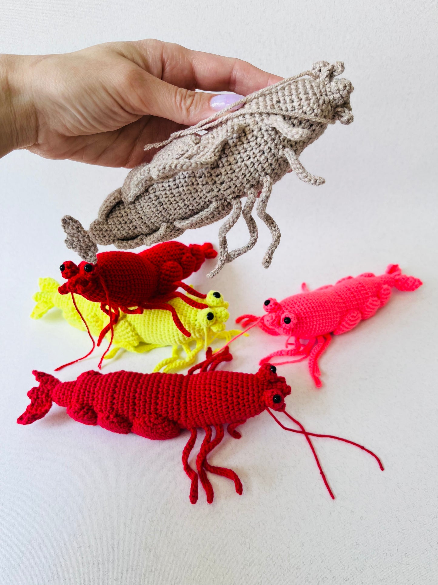 Shrimp or Prawn Crochet Pattern, Amigurumi Shrimp Tutorial
