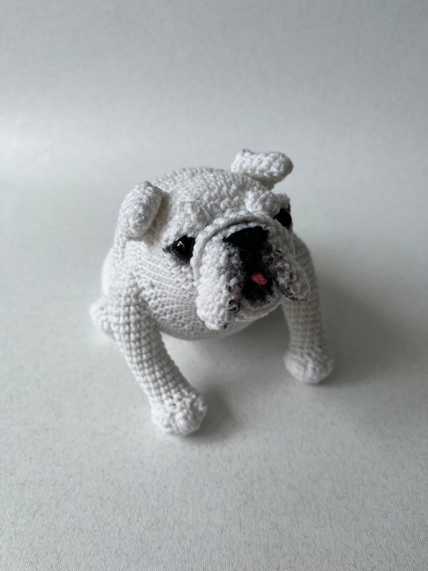 English Bulldog Crochet Pattern, Bulldog Amigurumi Toy, PDF file in English