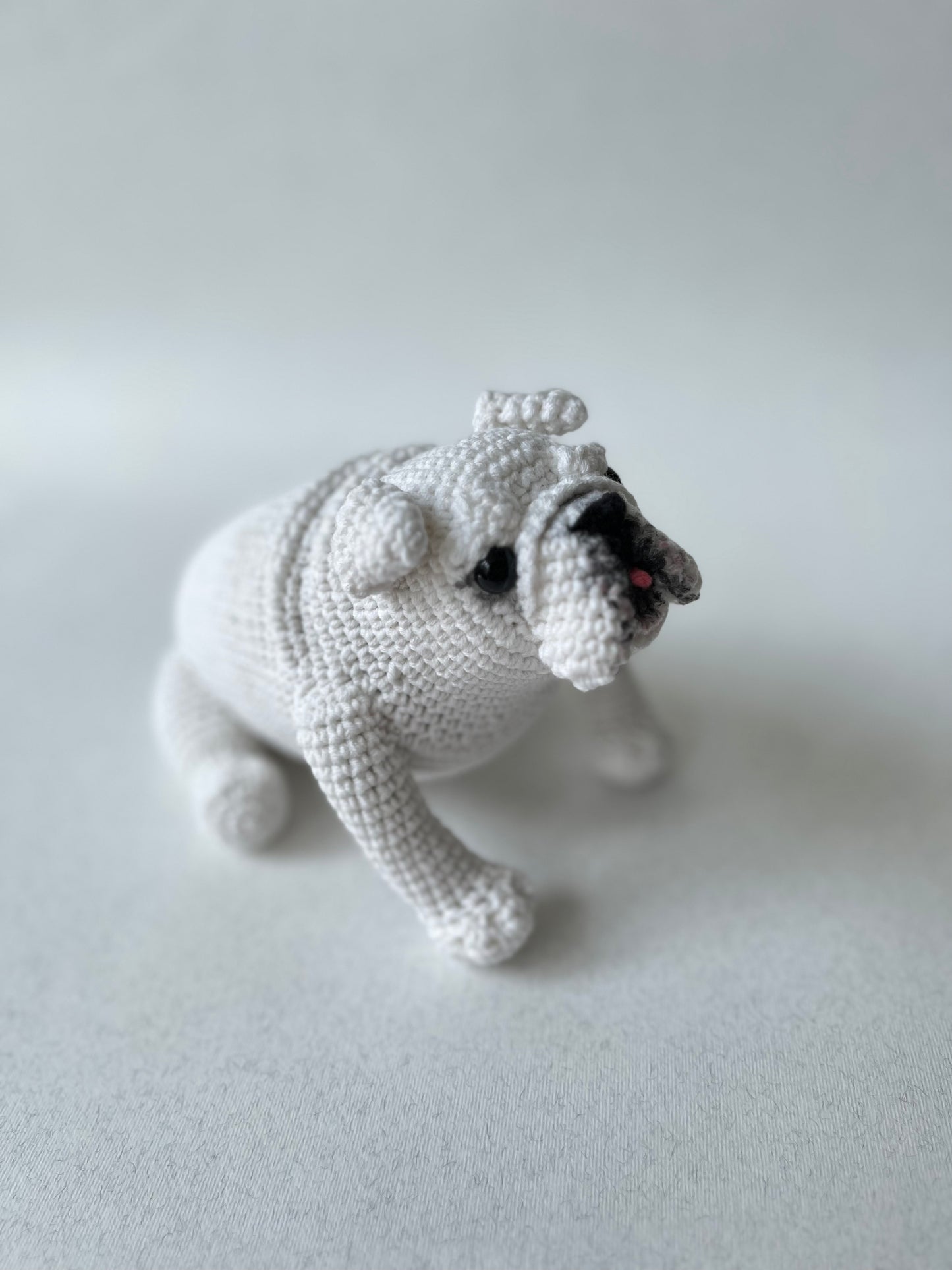 English Bulldog Crochet Pattern, Bulldog Amigurumi Toy, PDF file in English