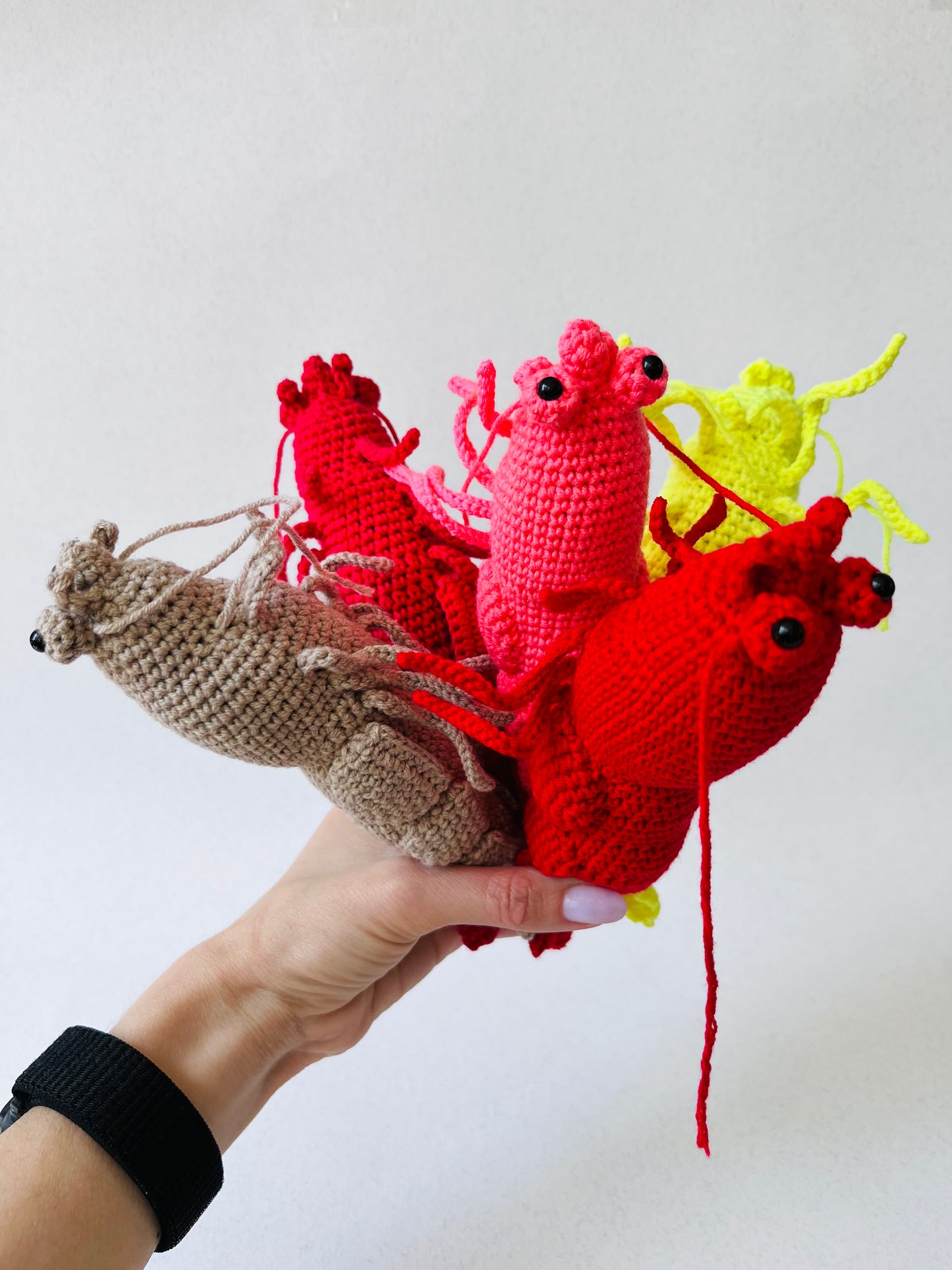 Shrimp or Prawn Crochet Pattern, Amigurumi Shrimp Tutorial
