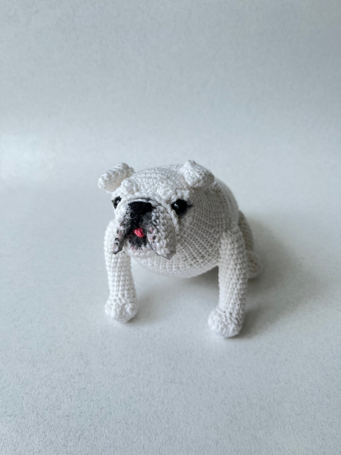 English Bulldog Crochet Pattern, Bulldog Amigurumi Toy, PDF file in English