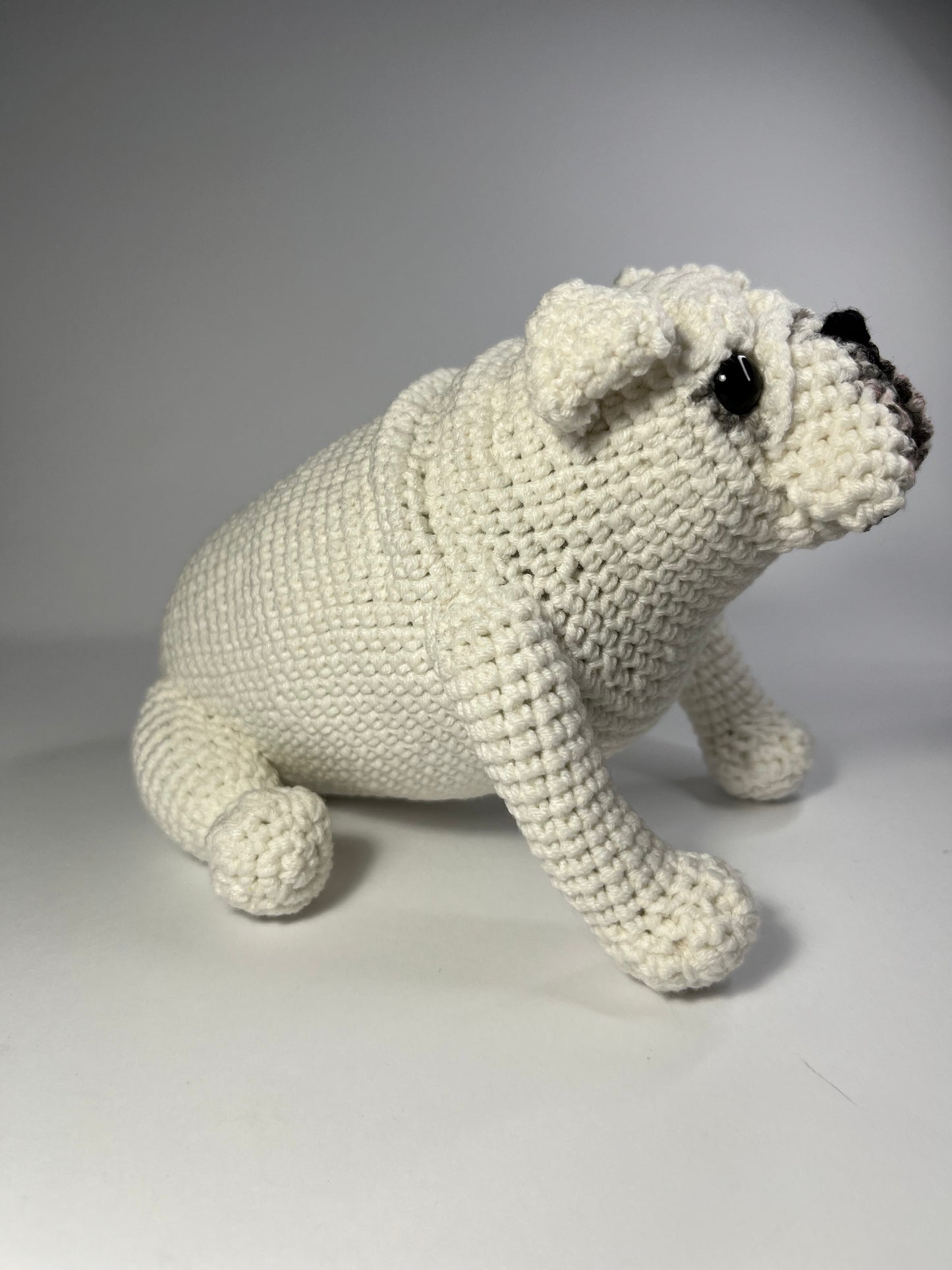 English Bulldog Crochet Pattern, Bulldog Amigurumi Toy, PDF file in English