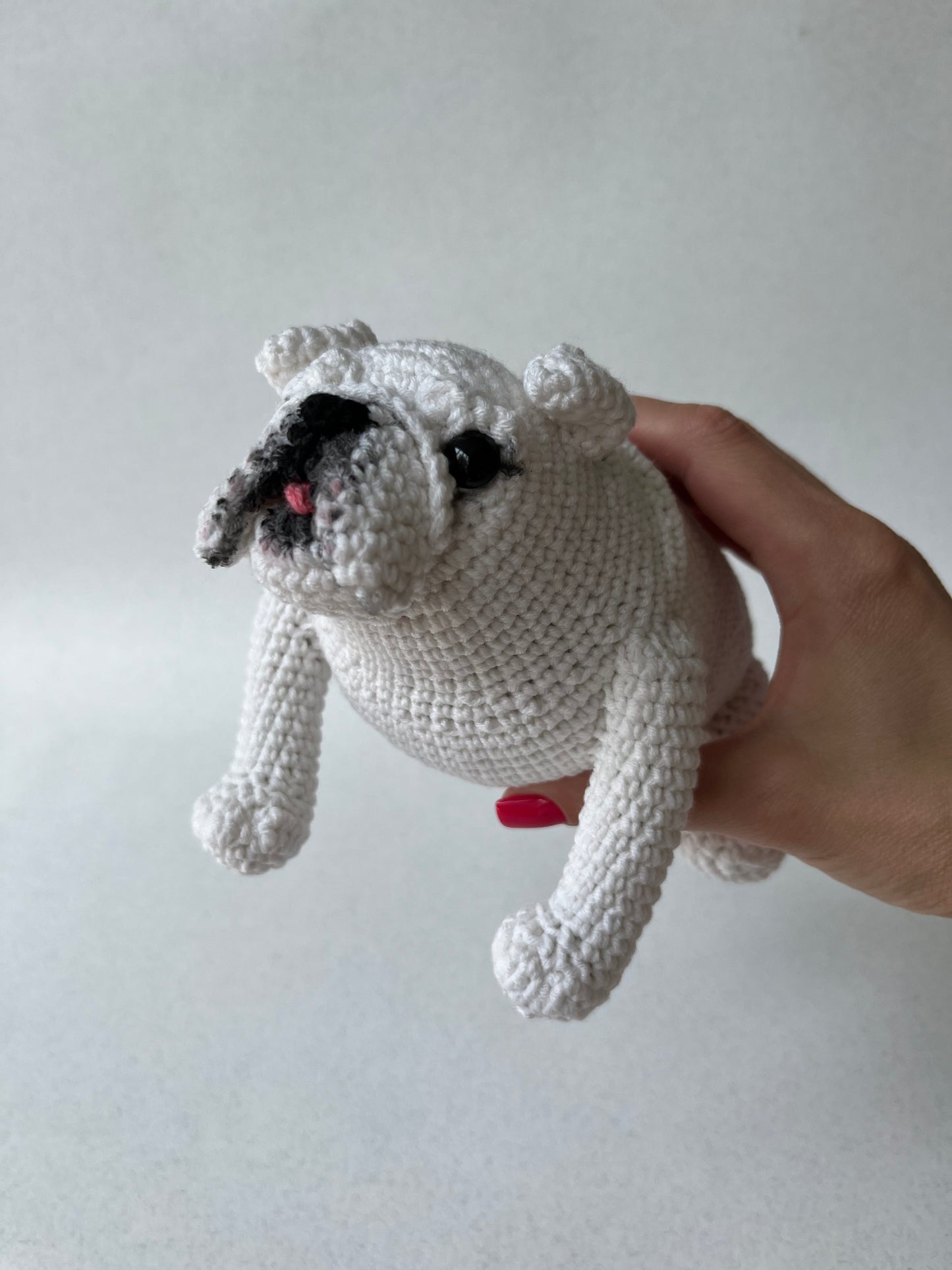 English Bulldog Crochet Pattern, Bulldog Amigurumi Toy, PDF file in English