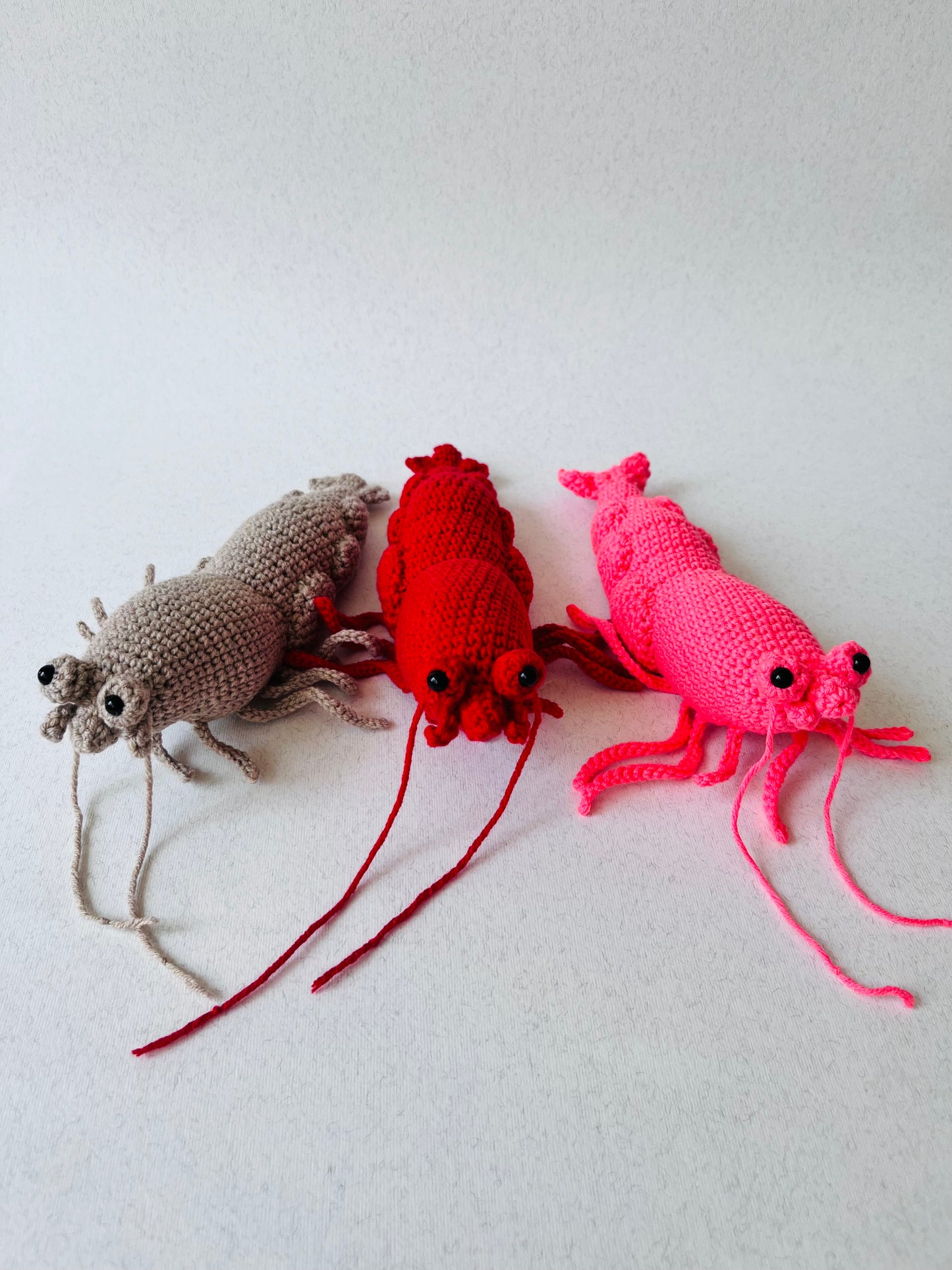Shrimp or Prawn Crochet Pattern, Amigurumi Shrimp Tutorial