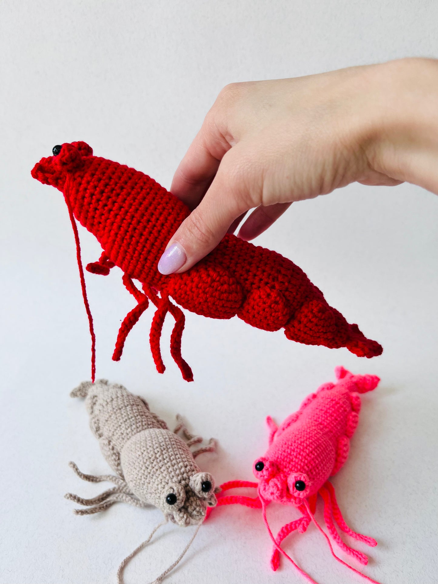 Shrimp or Prawn Crochet Pattern, Amigurumi Shrimp Tutorial