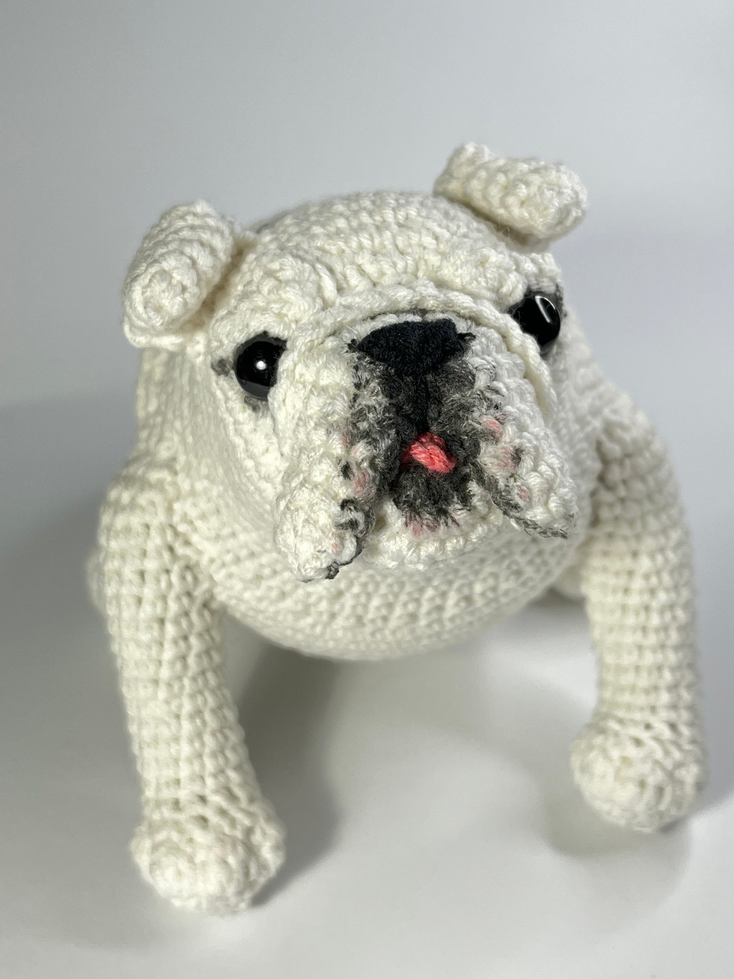 English Bulldog Crochet Pattern, Bulldog Amigurumi Toy, PDF file in English