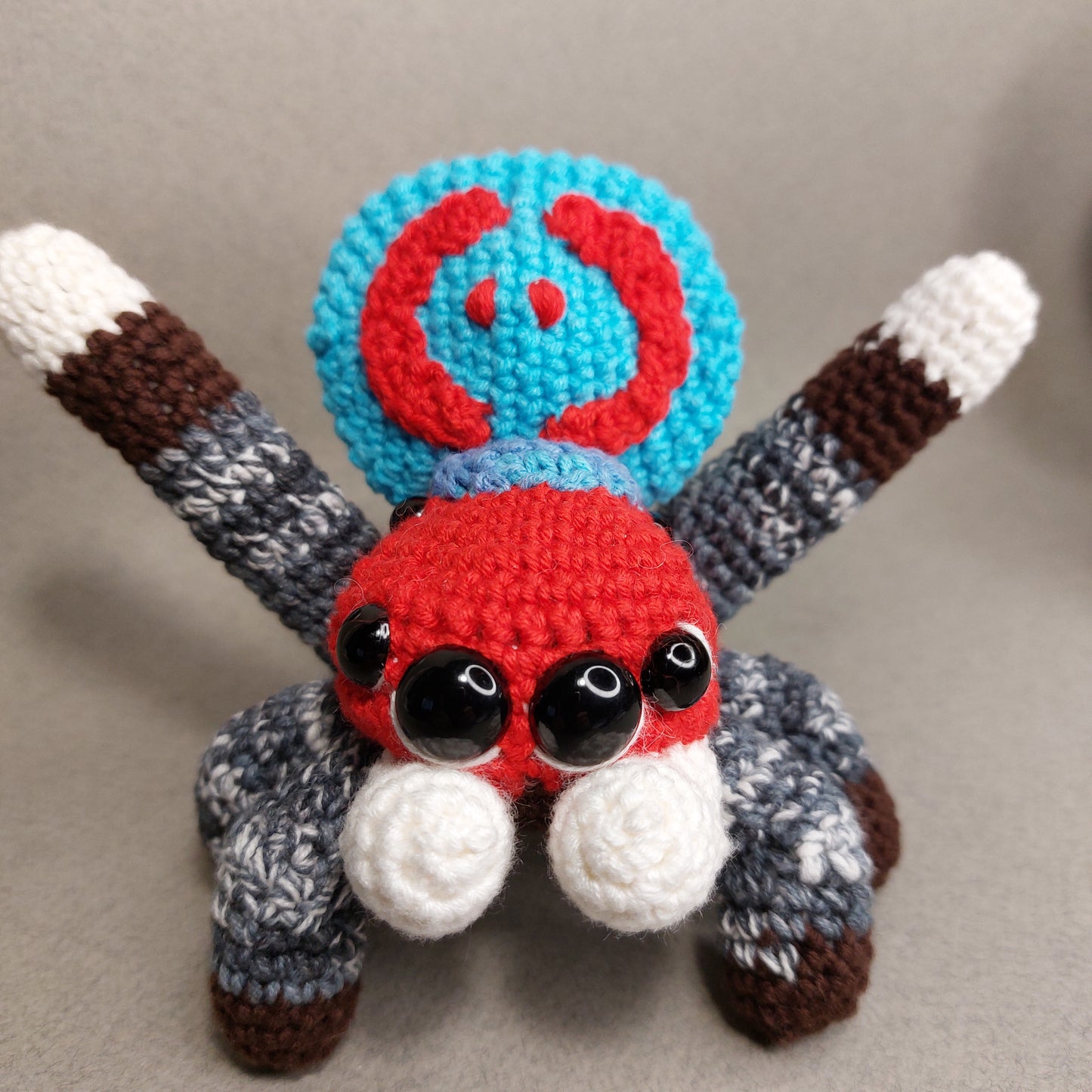 Peacock Spider Crochet Pattern, PDF file in English, Peacock Spider Amigurumi tutorial