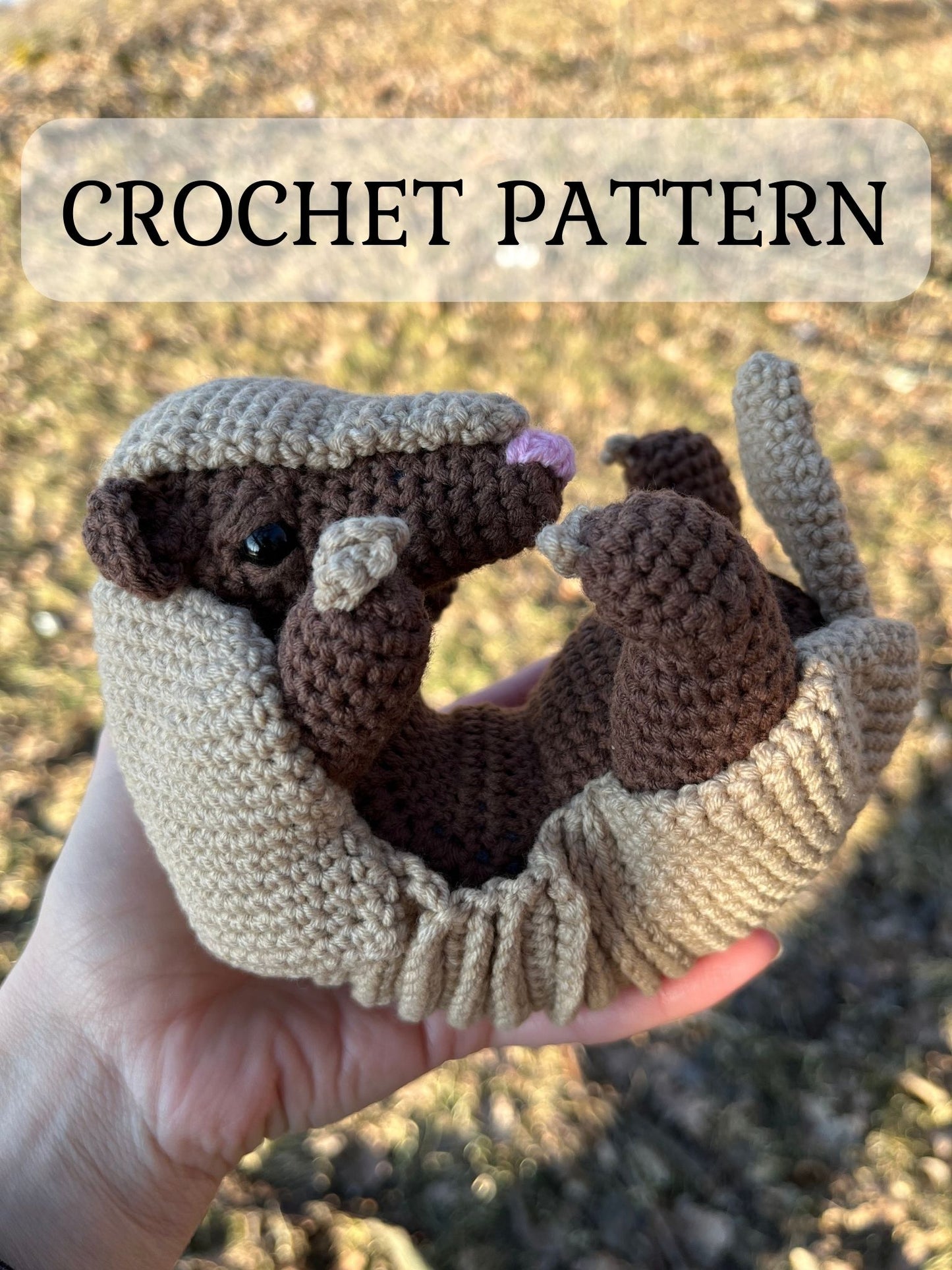 Armadillo Crochet Pattern, PDF file in English language