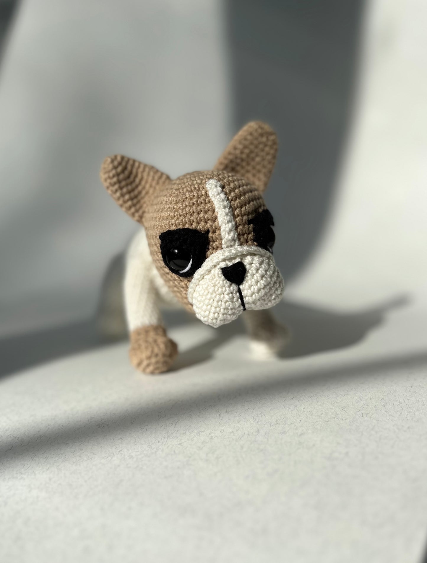 French Bulldog Puppy Crochet Pattern, Amigurumi Frenchie Tutorial