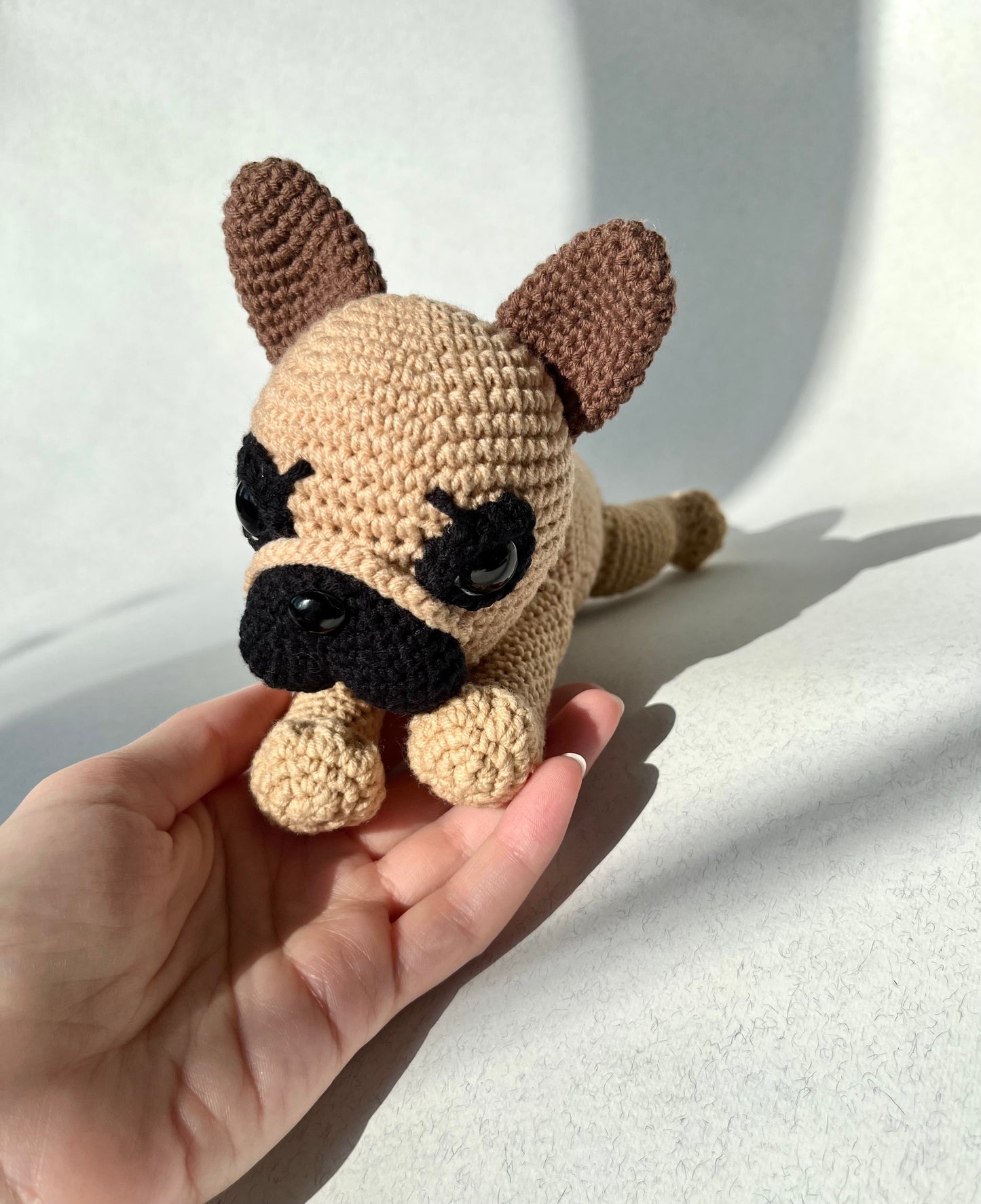 French Bulldog Puppy Crochet Pattern, Amigurumi Frenchie Tutorial
