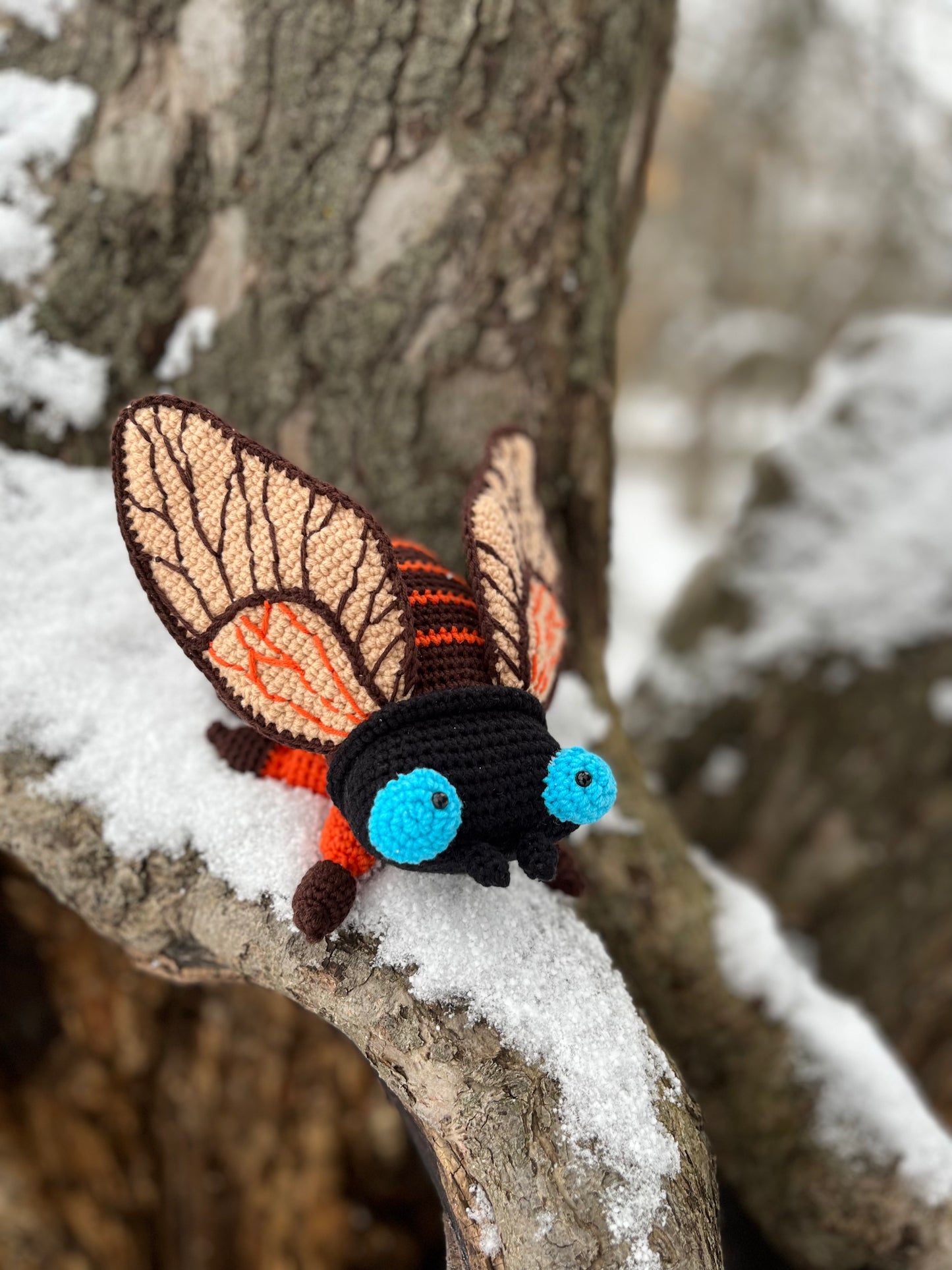 Cicada Crochet Pattern, Cicada Amigurumi Tutorial, Cicada Toy, Crochet Insect