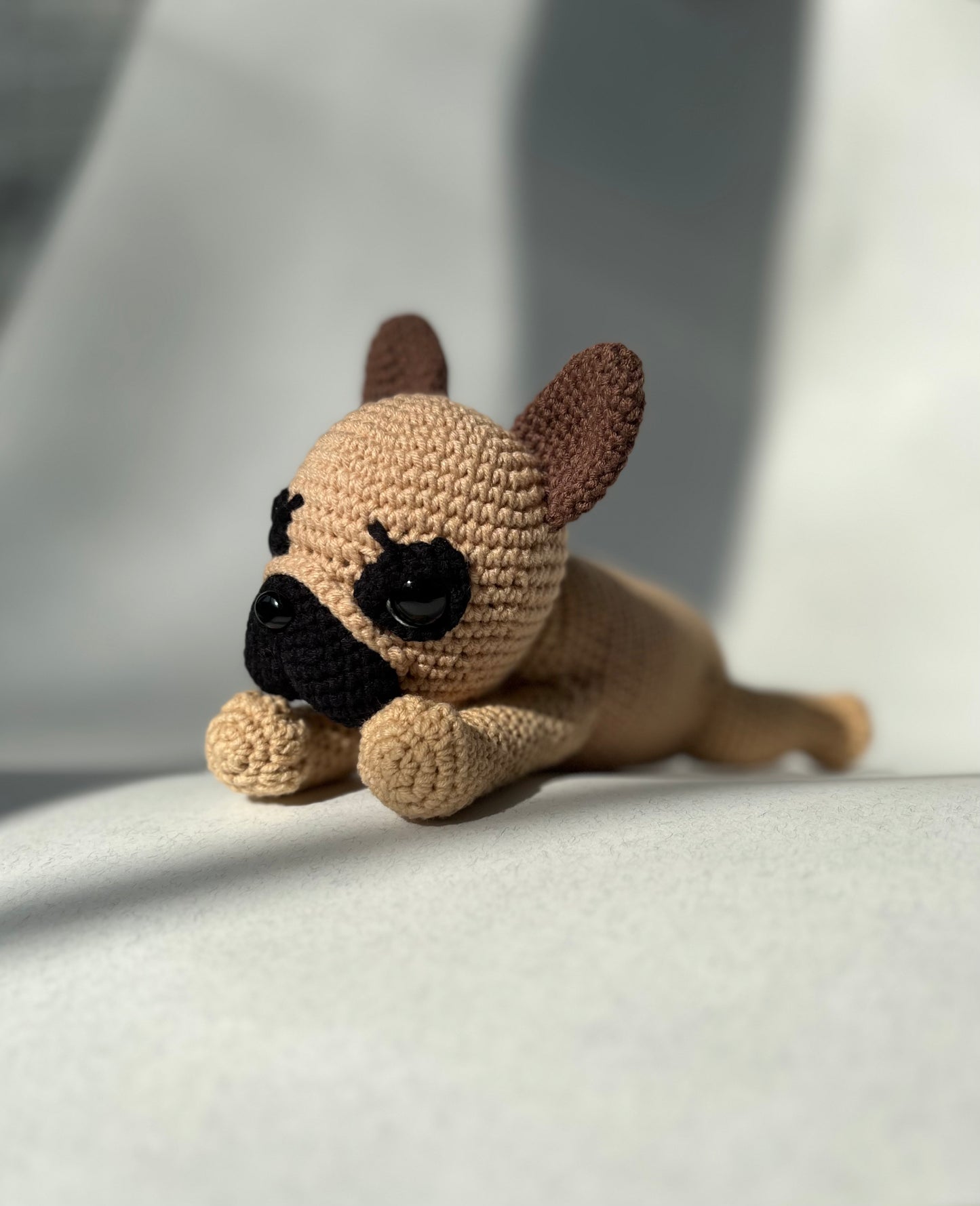 French Bulldog Puppy Crochet Pattern, Amigurumi Frenchie Tutorial
