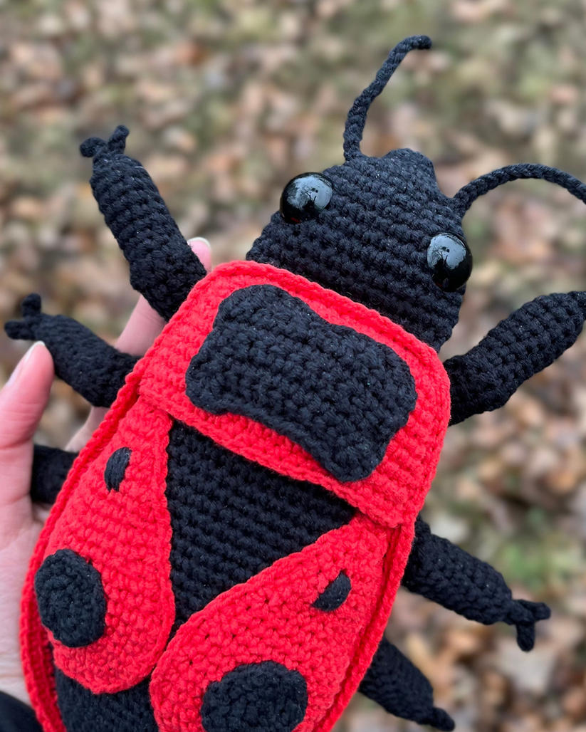 Firebug Pattern Red Firebug Crochet Pattern, True Bug Amigurumi Tutorial in English ...