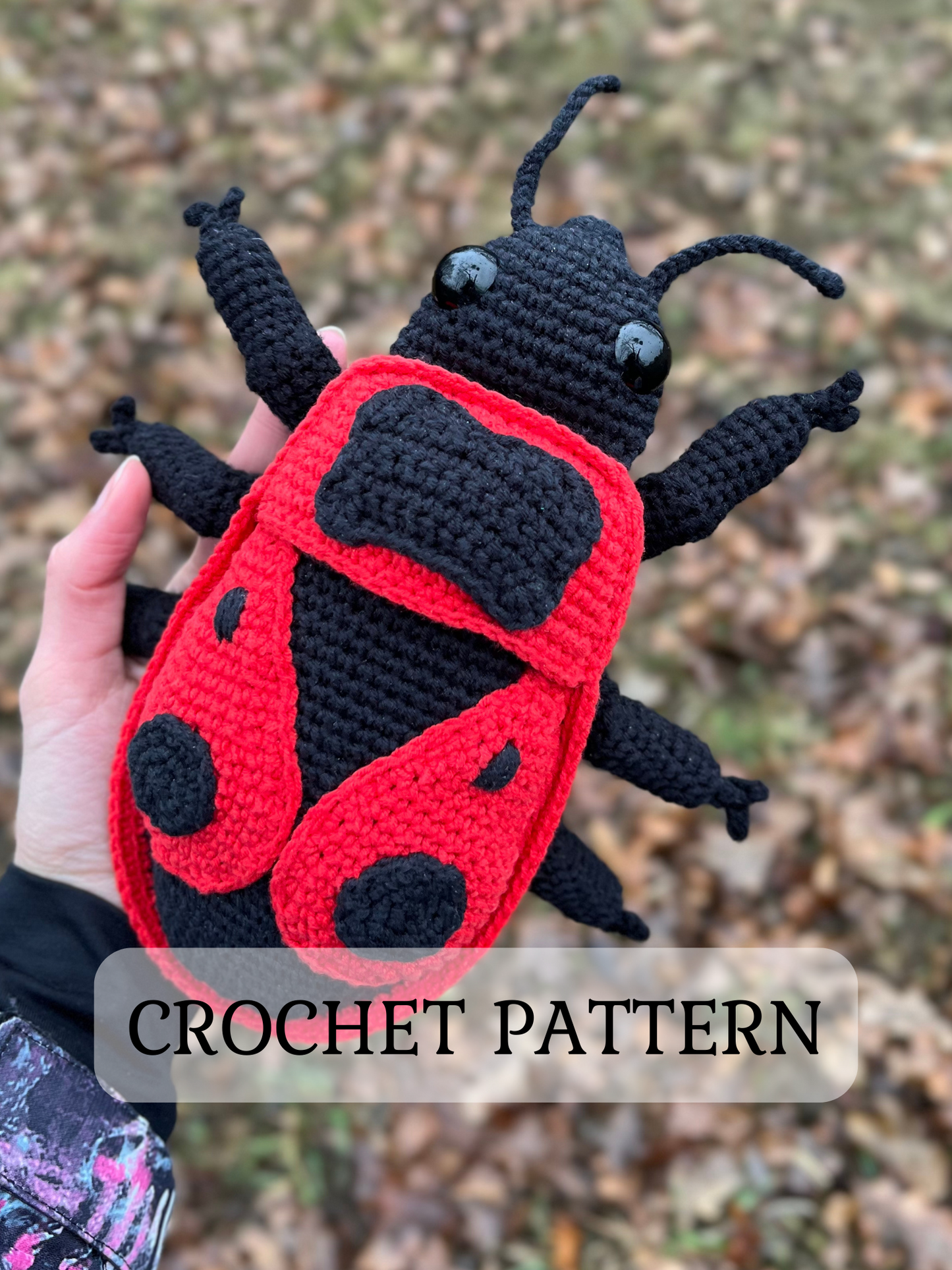 Red Firebug Crochet Pattern, True Bug Amigurumi Tutorial in English