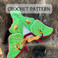 Luna Moth Crochet Pattern, Amigurumi Luna Moth