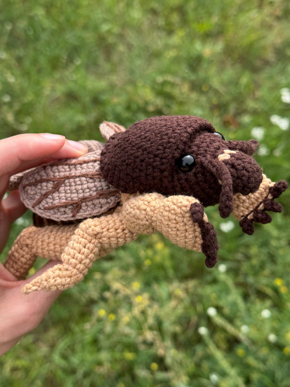 Mole Cricket Crochet Pattern - Realistic Insect Amigurumi PDF
