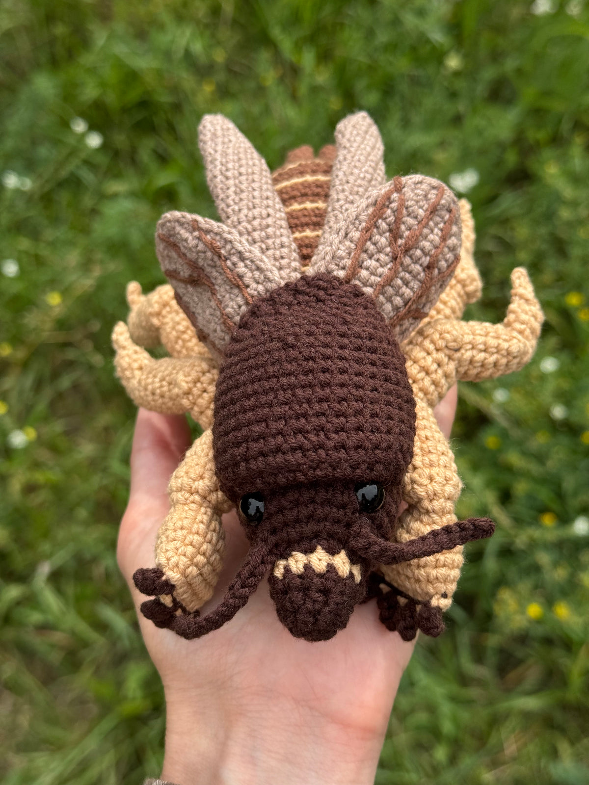Mole Cricket Crochet Pattern - Realistic Insect Amigurumi PDF