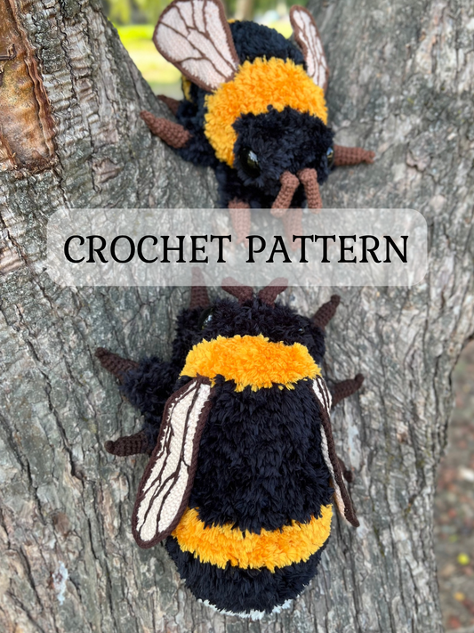 Fuzzy Bumblebee Crochet Pattern in English