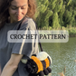 Bumblebee bag crochet pattern. Amigurumi fluffy bumblebee bag tutorial. English PDF