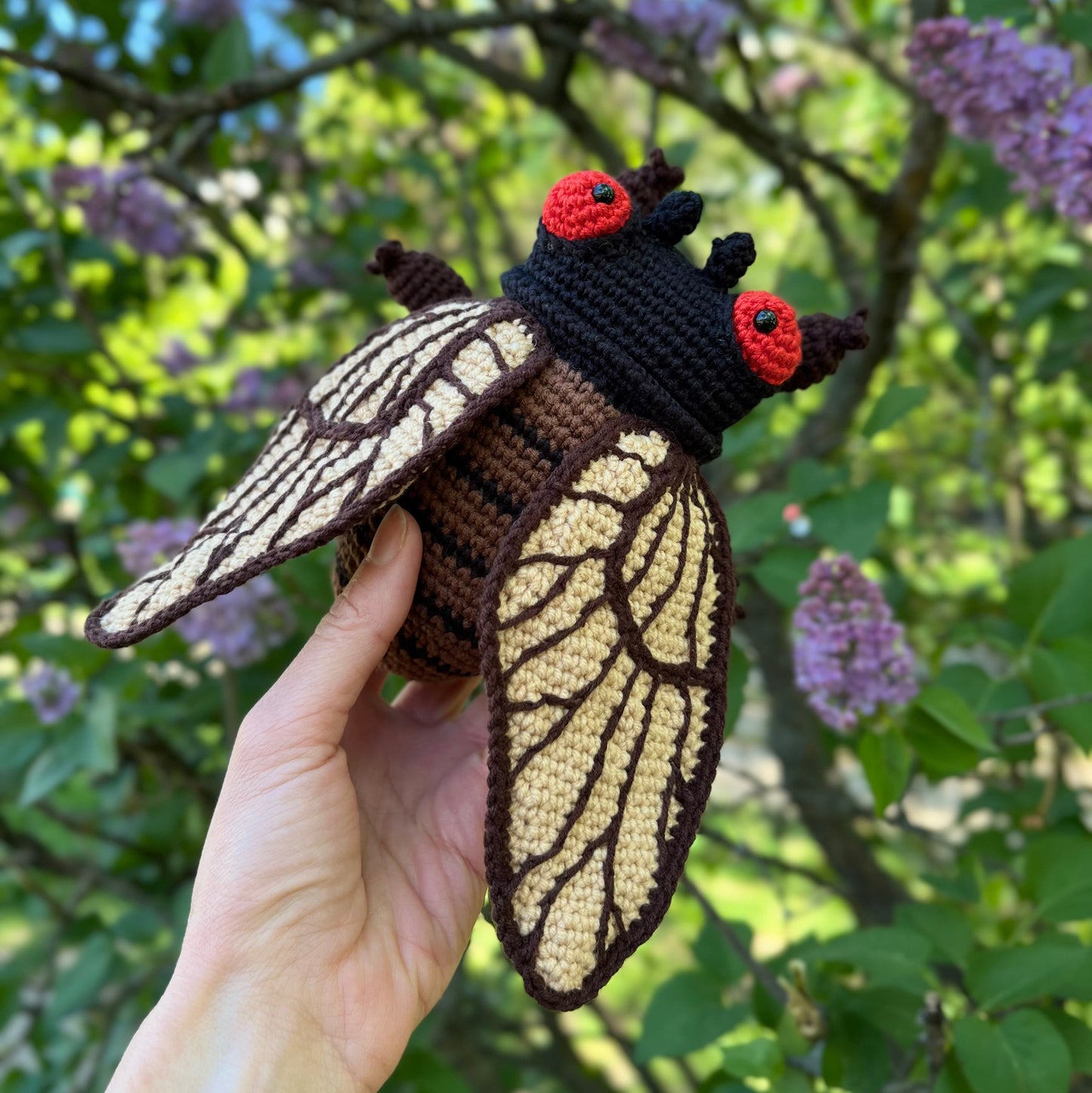 Cicada Crochet Pattern — Insect Amigurumi PDF in English