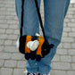 Bumblebee bag crochet pattern. Amigurumi fluffy bumblebee bag tutorial. English PDF