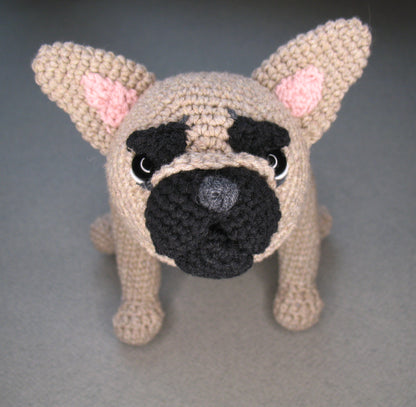 French Bulldog Crochet Pattern, Frenchie Amigurumi Tutorial