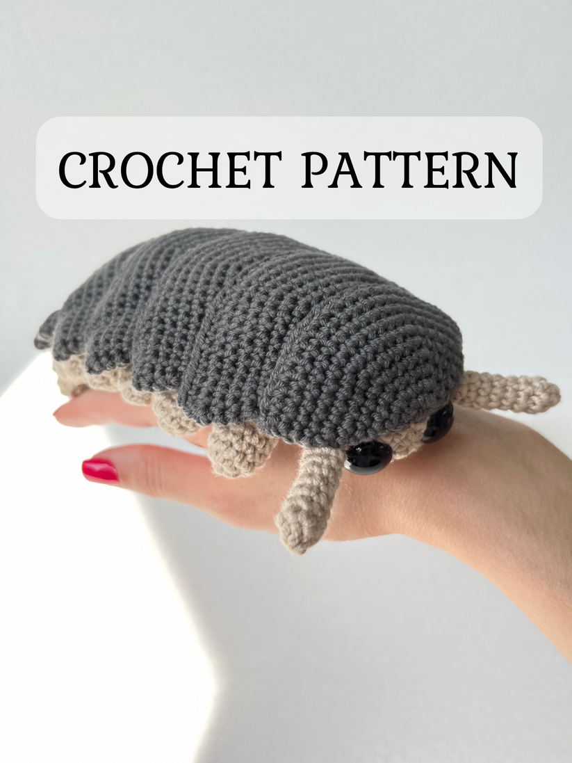 Roly Poly Bug Pattern Roly Poly Pill Bug Crochet Pattern, Isopod Amigurumi, PDF File in Engl ...