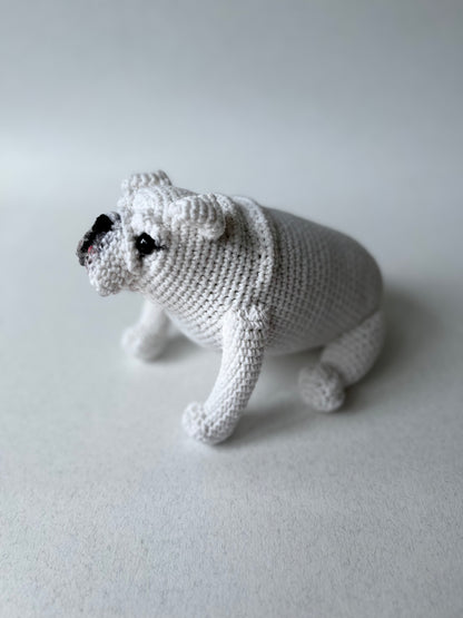 English Bulldog Crochet Pattern, Bulldog Amigurumi Toy, PDF file in English