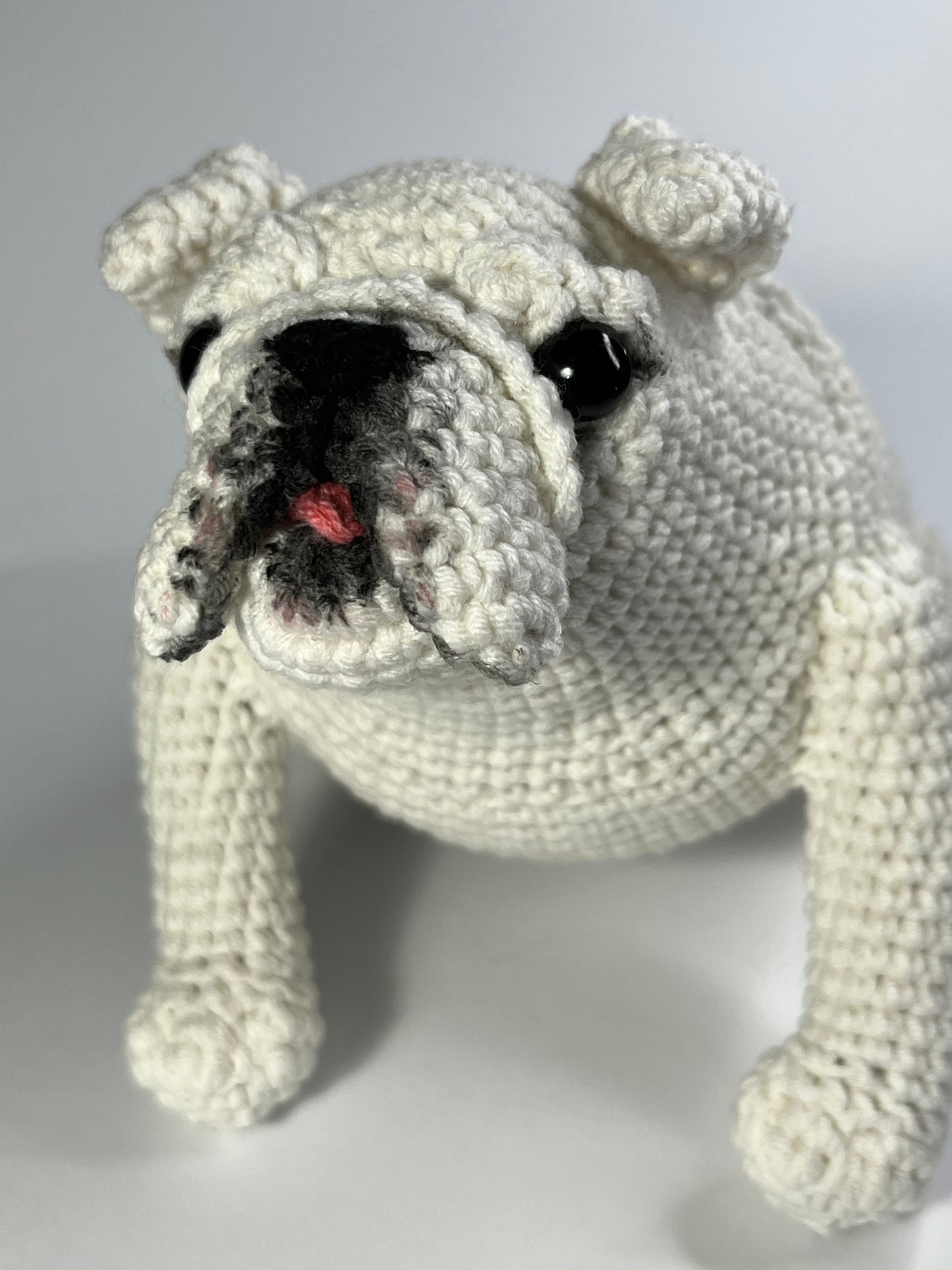 English Bulldog Crochet Pattern, Bulldog Amigurumi Toy, PDF file in English