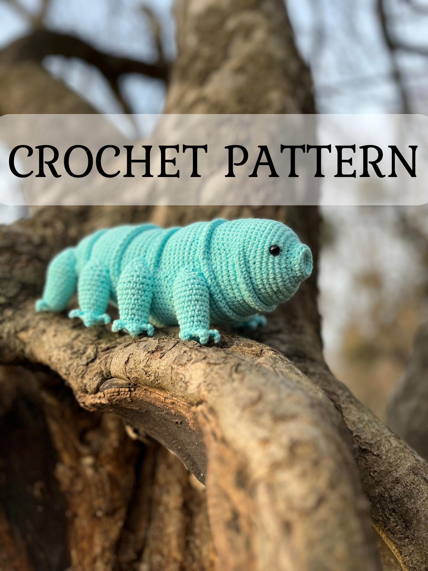 Tardigrade or Water Bear Amigurumi Crochet Pattern, PDF file in English language